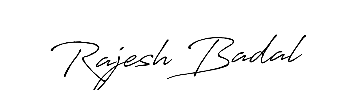 Rajesh Badal stylish signature style. Best Handwritten Sign (Antro_Vectra_Bolder) for my name. Handwritten Signature Collection Ideas for my name Rajesh Badal. Rajesh Badal signature style 7 images and pictures png