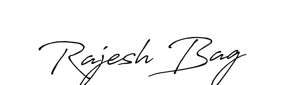 Use a signature maker to create a handwritten signature online. With this signature software, you can design (Antro_Vectra_Bolder) your own signature for name Rajesh Bag. Rajesh Bag signature style 7 images and pictures png