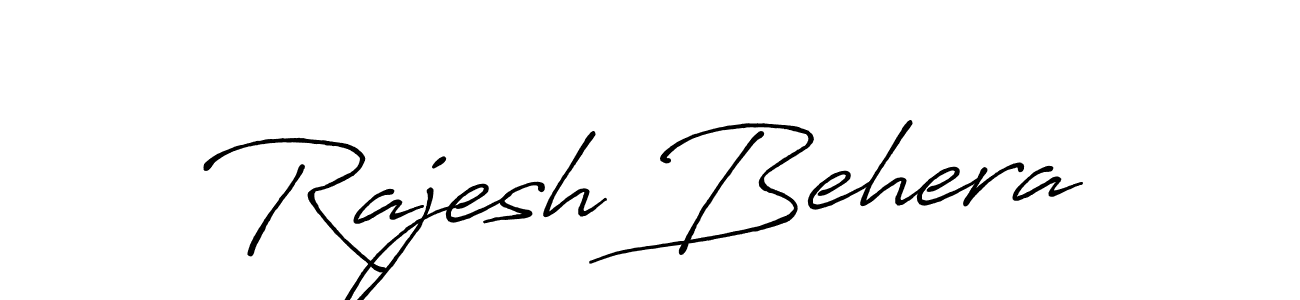 Also we have Rajesh Behera name is the best signature style. Create professional handwritten signature collection using Antro_Vectra_Bolder autograph style. Rajesh Behera signature style 7 images and pictures png