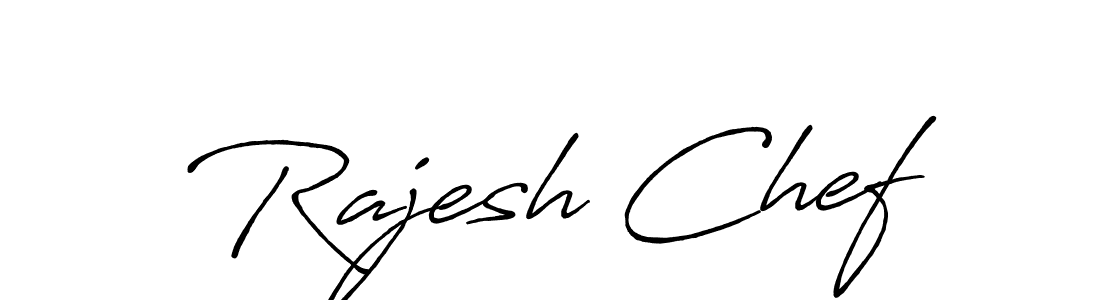 Make a beautiful signature design for name Rajesh Chef. With this signature (Antro_Vectra_Bolder) style, you can create a handwritten signature for free. Rajesh Chef signature style 7 images and pictures png