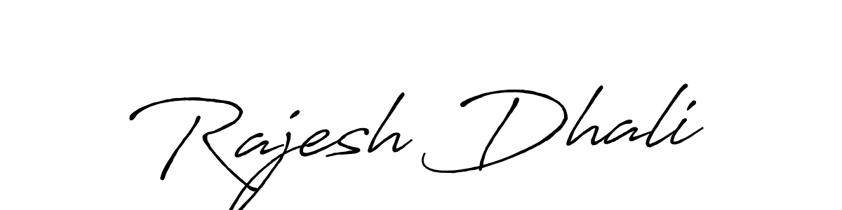 Use a signature maker to create a handwritten signature online. With this signature software, you can design (Antro_Vectra_Bolder) your own signature for name Rajesh Dhali. Rajesh Dhali signature style 7 images and pictures png