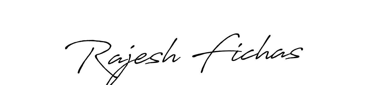 Make a beautiful signature design for name Rajesh Fichas. With this signature (Antro_Vectra_Bolder) style, you can create a handwritten signature for free. Rajesh Fichas signature style 7 images and pictures png