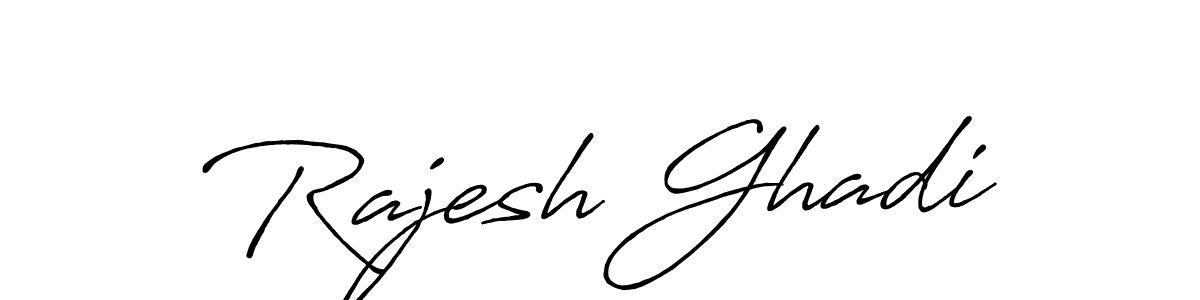 Design your own signature with our free online signature maker. With this signature software, you can create a handwritten (Antro_Vectra_Bolder) signature for name Rajesh Ghadi. Rajesh Ghadi signature style 7 images and pictures png