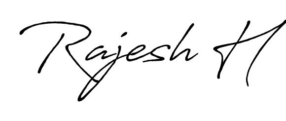 Antro_Vectra_Bolder is a professional signature style that is perfect for those who want to add a touch of class to their signature. Get Rajesh H name fancy signature for free. Rajesh H signature style 7 images and pictures png