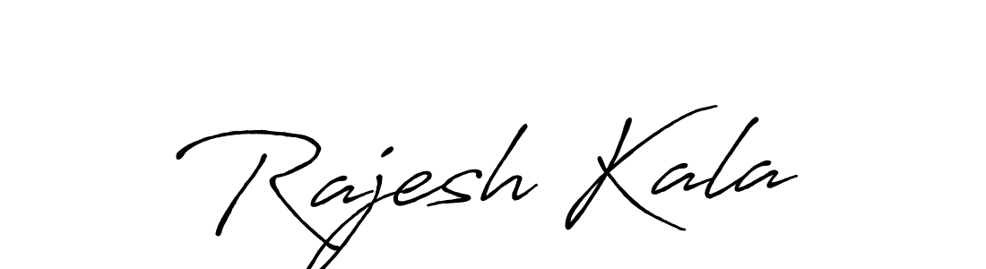 How to make Rajesh Kala name signature. Use Antro_Vectra_Bolder style for creating short signs online. This is the latest handwritten sign. Rajesh Kala signature style 7 images and pictures png