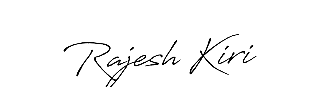Make a beautiful signature design for name Rajesh Kiri. With this signature (Antro_Vectra_Bolder) style, you can create a handwritten signature for free. Rajesh Kiri signature style 7 images and pictures png