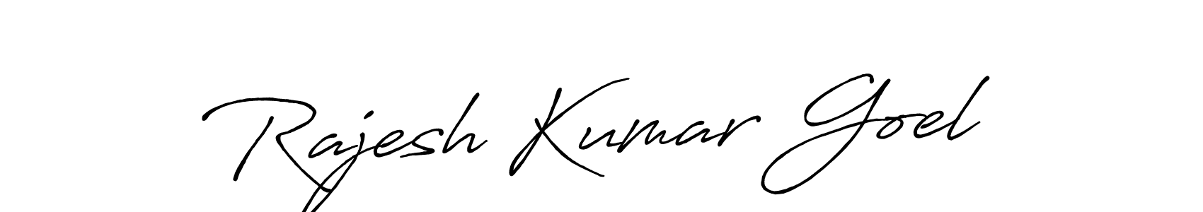 Create a beautiful signature design for name Rajesh Kumar Goel. With this signature (Antro_Vectra_Bolder) fonts, you can make a handwritten signature for free. Rajesh Kumar Goel signature style 7 images and pictures png