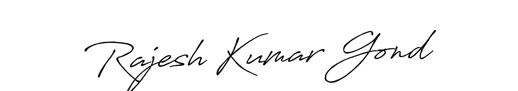 Design your own signature with our free online signature maker. With this signature software, you can create a handwritten (Antro_Vectra_Bolder) signature for name Rajesh Kumar Gond. Rajesh Kumar Gond signature style 7 images and pictures png