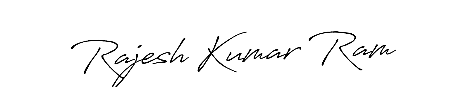 The best way (Antro_Vectra_Bolder) to make a short signature is to pick only two or three words in your name. The name Rajesh Kumar Ram include a total of six letters. For converting this name. Rajesh Kumar Ram signature style 7 images and pictures png