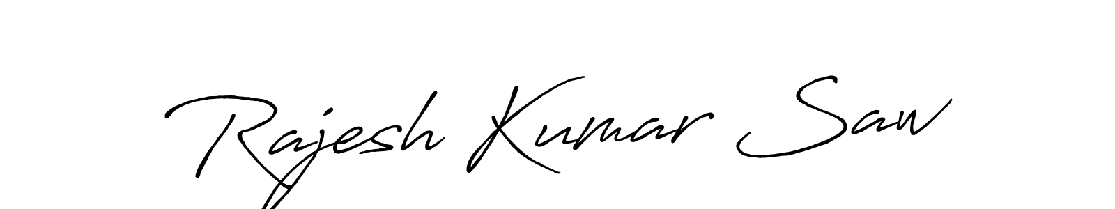 Create a beautiful signature design for name Rajesh Kumar Saw. With this signature (Antro_Vectra_Bolder) fonts, you can make a handwritten signature for free. Rajesh Kumar Saw signature style 7 images and pictures png
