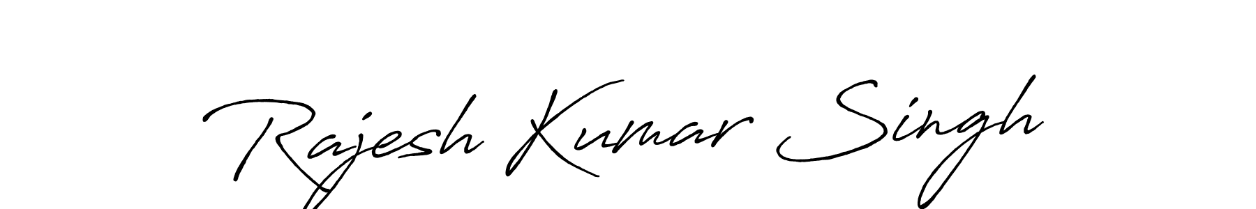 Make a beautiful signature design for name Rajesh Kumar Singh. With this signature (Antro_Vectra_Bolder) style, you can create a handwritten signature for free. Rajesh Kumar Singh signature style 7 images and pictures png