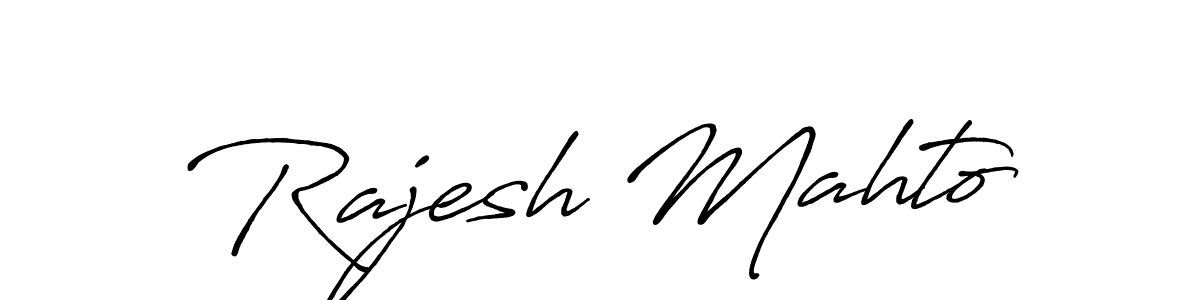 Design your own signature with our free online signature maker. With this signature software, you can create a handwritten (Antro_Vectra_Bolder) signature for name Rajesh Mahto. Rajesh Mahto signature style 7 images and pictures png