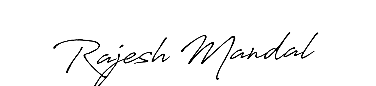 Make a beautiful signature design for name Rajesh Mandal. With this signature (Antro_Vectra_Bolder) style, you can create a handwritten signature for free. Rajesh Mandal signature style 7 images and pictures png