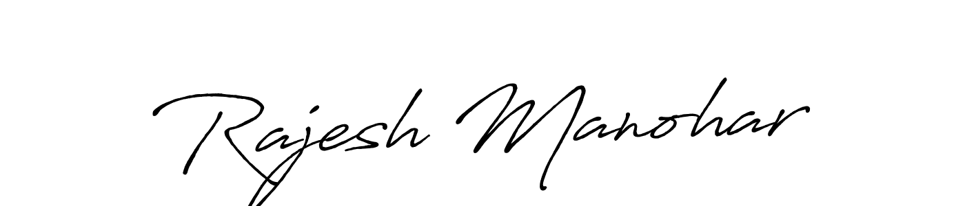 Also we have Rajesh Manohar name is the best signature style. Create professional handwritten signature collection using Antro_Vectra_Bolder autograph style. Rajesh Manohar signature style 7 images and pictures png