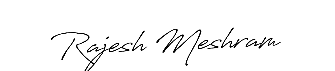 Antro_Vectra_Bolder is a professional signature style that is perfect for those who want to add a touch of class to their signature. It is also a great choice for those who want to make their signature more unique. Get Rajesh Meshram name to fancy signature for free. Rajesh Meshram signature style 7 images and pictures png
