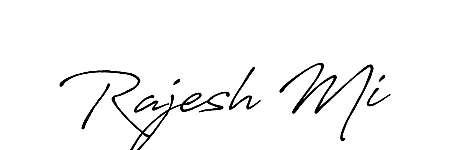 Use a signature maker to create a handwritten signature online. With this signature software, you can design (Antro_Vectra_Bolder) your own signature for name Rajesh Mi. Rajesh Mi signature style 7 images and pictures png