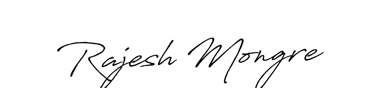 You can use this online signature creator to create a handwritten signature for the name Rajesh Mongre. This is the best online autograph maker. Rajesh Mongre signature style 7 images and pictures png