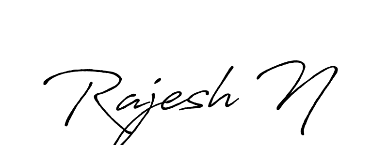 How to make Rajesh N signature? Antro_Vectra_Bolder is a professional autograph style. Create handwritten signature for Rajesh N name. Rajesh N signature style 7 images and pictures png