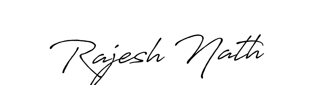 Make a beautiful signature design for name Rajesh Nath. With this signature (Antro_Vectra_Bolder) style, you can create a handwritten signature for free. Rajesh Nath signature style 7 images and pictures png