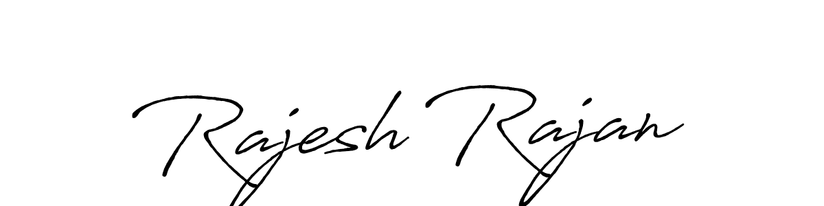 Design your own signature with our free online signature maker. With this signature software, you can create a handwritten (Antro_Vectra_Bolder) signature for name Rajesh Rajan. Rajesh Rajan signature style 7 images and pictures png