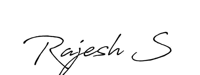 if you are searching for the best signature style for your name Rajesh S. so please give up your signature search. here we have designed multiple signature styles  using Antro_Vectra_Bolder. Rajesh S signature style 7 images and pictures png