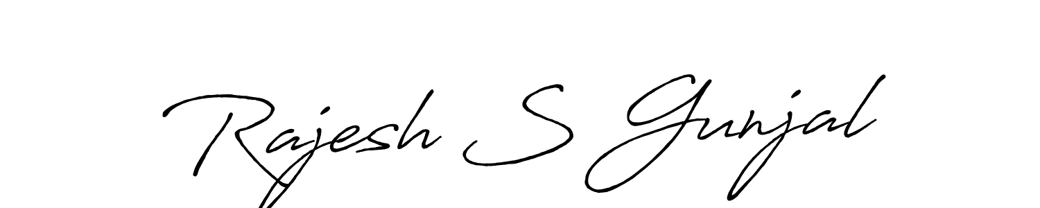 Make a beautiful signature design for name Rajesh S Gunjal. Use this online signature maker to create a handwritten signature for free. Rajesh S Gunjal signature style 7 images and pictures png
