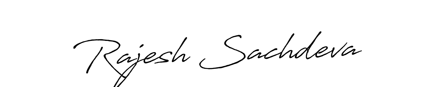 How to make Rajesh Sachdeva signature? Antro_Vectra_Bolder is a professional autograph style. Create handwritten signature for Rajesh Sachdeva name. Rajesh Sachdeva signature style 7 images and pictures png