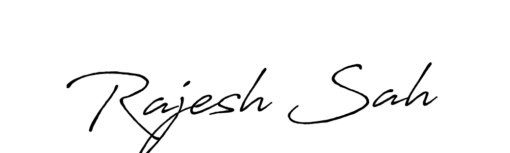 Create a beautiful signature design for name Rajesh Sah. With this signature (Antro_Vectra_Bolder) fonts, you can make a handwritten signature for free. Rajesh Sah signature style 7 images and pictures png