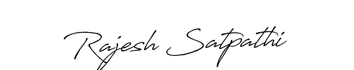 Design your own signature with our free online signature maker. With this signature software, you can create a handwritten (Antro_Vectra_Bolder) signature for name Rajesh Satpathi. Rajesh Satpathi signature style 7 images and pictures png