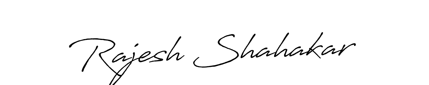 Make a beautiful signature design for name Rajesh Shahakar. With this signature (Antro_Vectra_Bolder) style, you can create a handwritten signature for free. Rajesh Shahakar signature style 7 images and pictures png