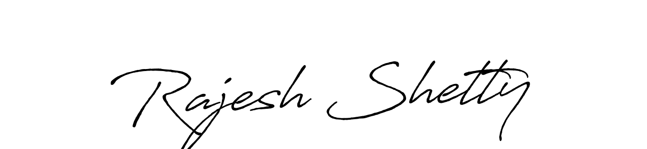 Make a beautiful signature design for name Rajesh Shetty. With this signature (Antro_Vectra_Bolder) style, you can create a handwritten signature for free. Rajesh Shetty signature style 7 images and pictures png