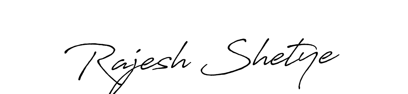 Make a beautiful signature design for name Rajesh Shetye. With this signature (Antro_Vectra_Bolder) style, you can create a handwritten signature for free. Rajesh Shetye signature style 7 images and pictures png