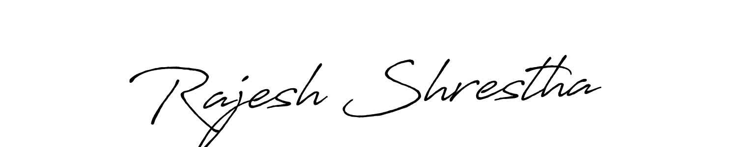 Make a beautiful signature design for name Rajesh Shrestha. With this signature (Antro_Vectra_Bolder) style, you can create a handwritten signature for free. Rajesh Shrestha signature style 7 images and pictures png