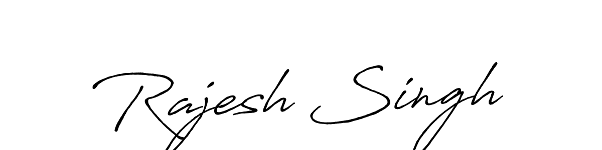 Rajesh Singh stylish signature style. Best Handwritten Sign (Antro_Vectra_Bolder) for my name. Handwritten Signature Collection Ideas for my name Rajesh Singh. Rajesh Singh signature style 7 images and pictures png