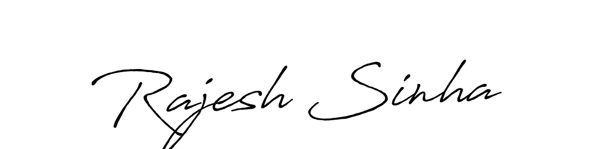 The best way (Antro_Vectra_Bolder) to make a short signature is to pick only two or three words in your name. The name Rajesh Sinha include a total of six letters. For converting this name. Rajesh Sinha signature style 7 images and pictures png