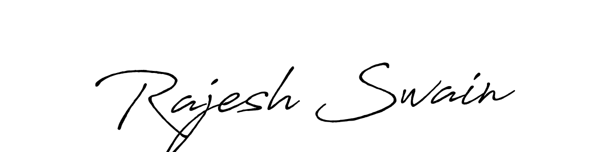 Design your own signature with our free online signature maker. With this signature software, you can create a handwritten (Antro_Vectra_Bolder) signature for name Rajesh Swain. Rajesh Swain signature style 7 images and pictures png