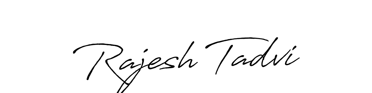 Make a beautiful signature design for name Rajesh Tadvi. With this signature (Antro_Vectra_Bolder) style, you can create a handwritten signature for free. Rajesh Tadvi signature style 7 images and pictures png