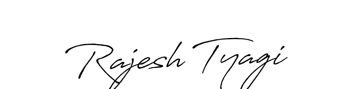 Create a beautiful signature design for name Rajesh Tyagi. With this signature (Antro_Vectra_Bolder) fonts, you can make a handwritten signature for free. Rajesh Tyagi signature style 7 images and pictures png