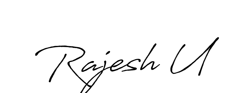 Here are the top 10 professional signature styles for the name Rajesh U. These are the best autograph styles you can use for your name. Rajesh U signature style 7 images and pictures png
