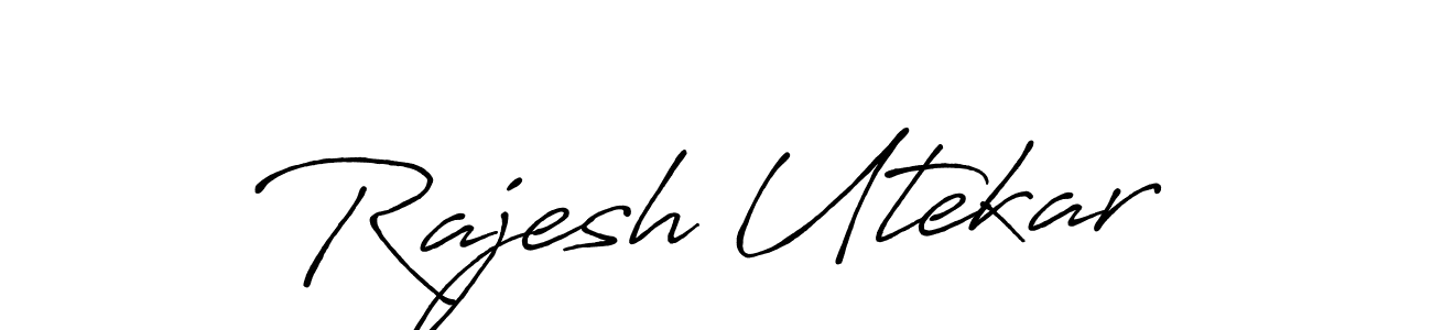 This is the best signature style for the Rajesh Utekar name. Also you like these signature font (Antro_Vectra_Bolder). Mix name signature. Rajesh Utekar signature style 7 images and pictures png