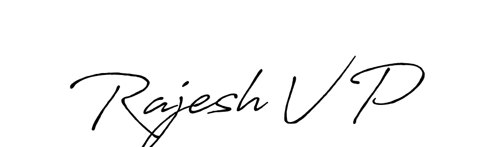 Also You can easily find your signature by using the search form. We will create Rajesh V P name handwritten signature images for you free of cost using Antro_Vectra_Bolder sign style. Rajesh V P signature style 7 images and pictures png