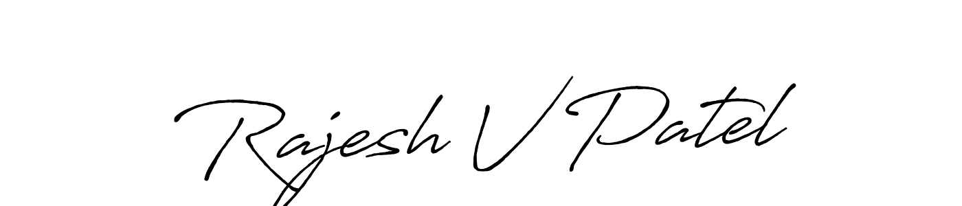 How to Draw Rajesh V Patel signature style? Antro_Vectra_Bolder is a latest design signature styles for name Rajesh V Patel. Rajesh V Patel signature style 7 images and pictures png