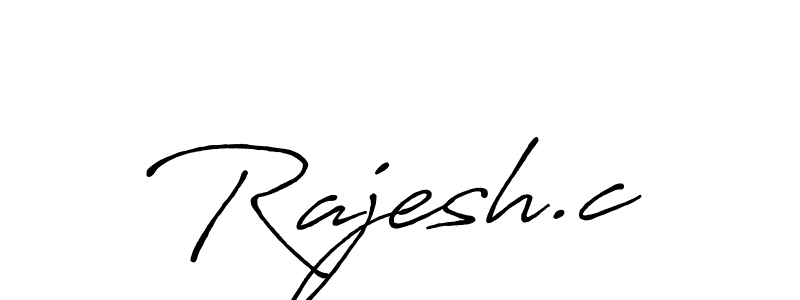 Use a signature maker to create a handwritten signature online. With this signature software, you can design (Antro_Vectra_Bolder) your own signature for name Rajesh.c. Rajesh.c signature style 7 images and pictures png