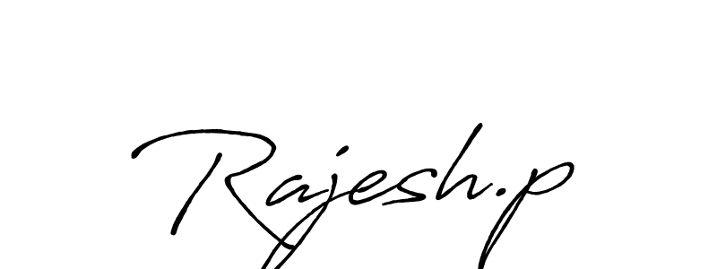 Rajesh.p stylish signature style. Best Handwritten Sign (Antro_Vectra_Bolder) for my name. Handwritten Signature Collection Ideas for my name Rajesh.p. Rajesh.p signature style 7 images and pictures png