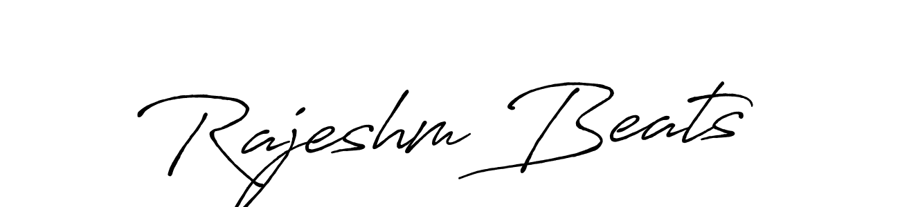 Create a beautiful signature design for name Rajeshm Beats. With this signature (Antro_Vectra_Bolder) fonts, you can make a handwritten signature for free. Rajeshm Beats signature style 7 images and pictures png