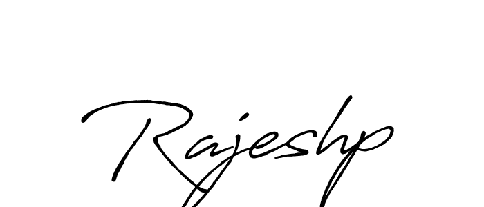 How to make Rajeshp name signature. Use Antro_Vectra_Bolder style for creating short signs online. This is the latest handwritten sign. Rajeshp signature style 7 images and pictures png