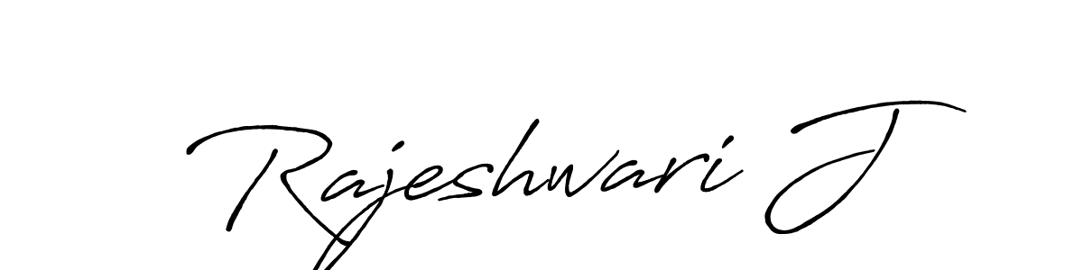 Rajeshwari J stylish signature style. Best Handwritten Sign (Antro_Vectra_Bolder) for my name. Handwritten Signature Collection Ideas for my name Rajeshwari J. Rajeshwari J signature style 7 images and pictures png