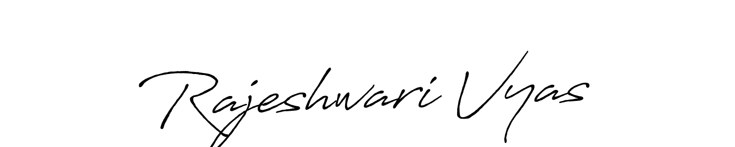The best way (Antro_Vectra_Bolder) to make a short signature is to pick only two or three words in your name. The name Rajeshwari Vyas include a total of six letters. For converting this name. Rajeshwari Vyas signature style 7 images and pictures png