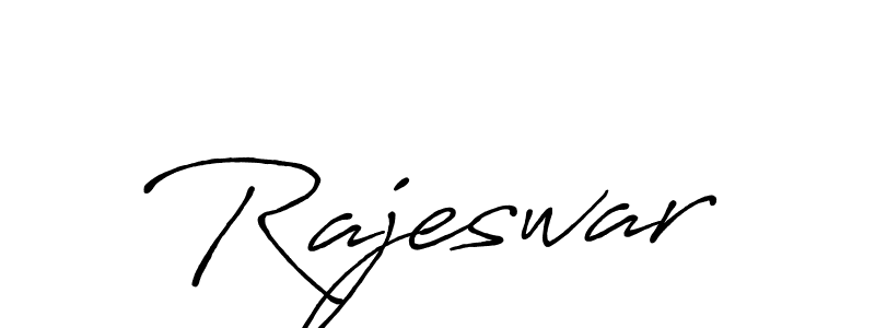 How to make Rajeswar name signature. Use Antro_Vectra_Bolder style for creating short signs online. This is the latest handwritten sign. Rajeswar signature style 7 images and pictures png