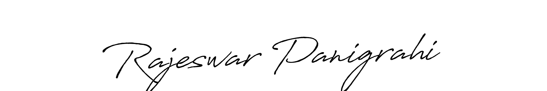 Create a beautiful signature design for name Rajeswar Panigrahi. With this signature (Antro_Vectra_Bolder) fonts, you can make a handwritten signature for free. Rajeswar Panigrahi signature style 7 images and pictures png